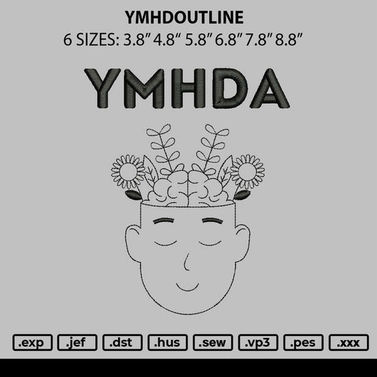 Ymhdoutline Embroidery File 6 sizes