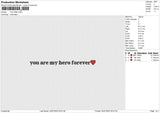 YOU ARE Embroidery File 6 size