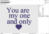 YOU ARE MY Embroidery File 6 size
