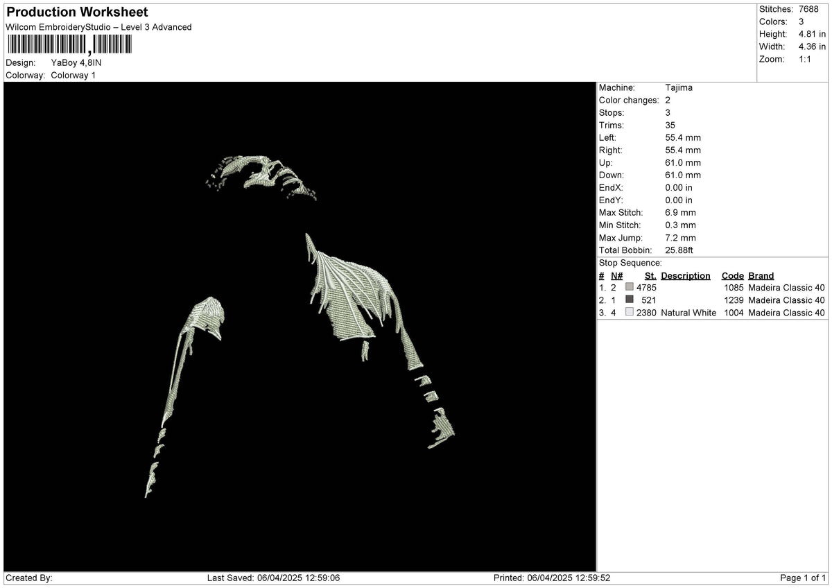 YaBoy Embroidery File 6 size