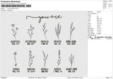 You are flowers Embroidery File 6 size