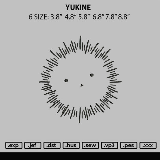 Yukine Embroidery File 6 sizes