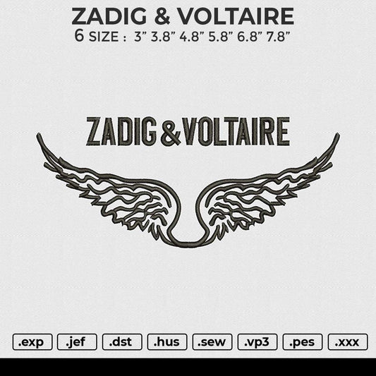 ZADIG VOLTAIRE Embroidery File 4 sizes