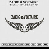 ZADIG VOLTAIRE Embroidery File 4 sizes