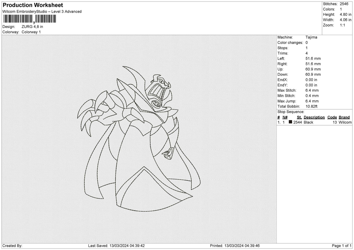 ZURG Embroidery File 6 size