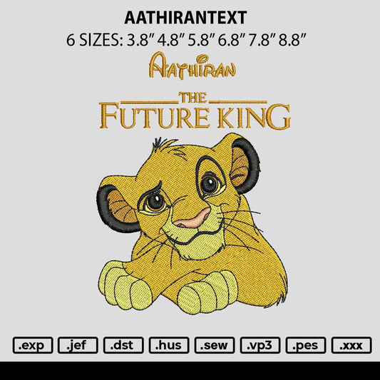 Aathirantext Embroidery File 6 sizes