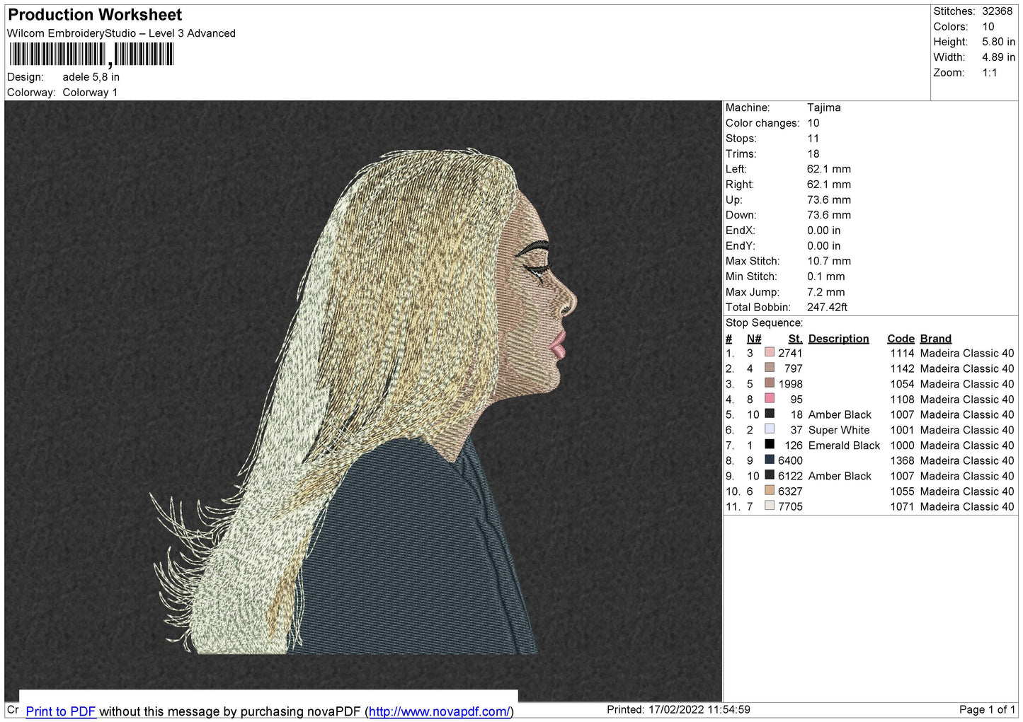 Adele Embroidery