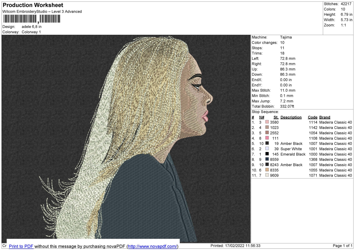 Adele Embroidery