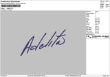 Adelitatext Embroidery File 6 sizes