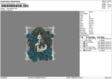 Blue Roses Embroidery File 6 sizes