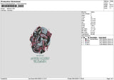 Dawntext Embroidery File 6 sizes