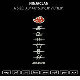 Ninjaclan Embroidery File  6 sizes