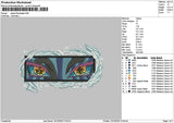 Akazasnow 02 Embroidery File 6 sizes