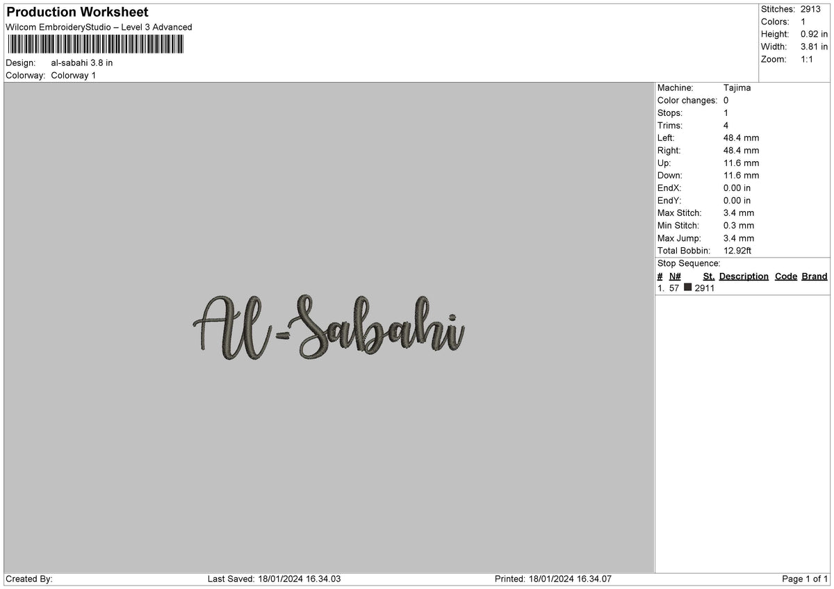 Al Sabahi Embroidery File 6 sizes
