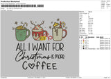 Christmas Drinks Embroidery File 6 sizes