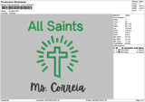Santstext Embroidery File 6 sizes