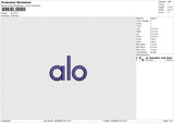Alo 2 Embroidery File 6 size
