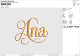 ANA Embroidery File 6 size