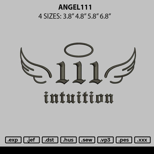 Angel111 Embroidery File 6 sizes