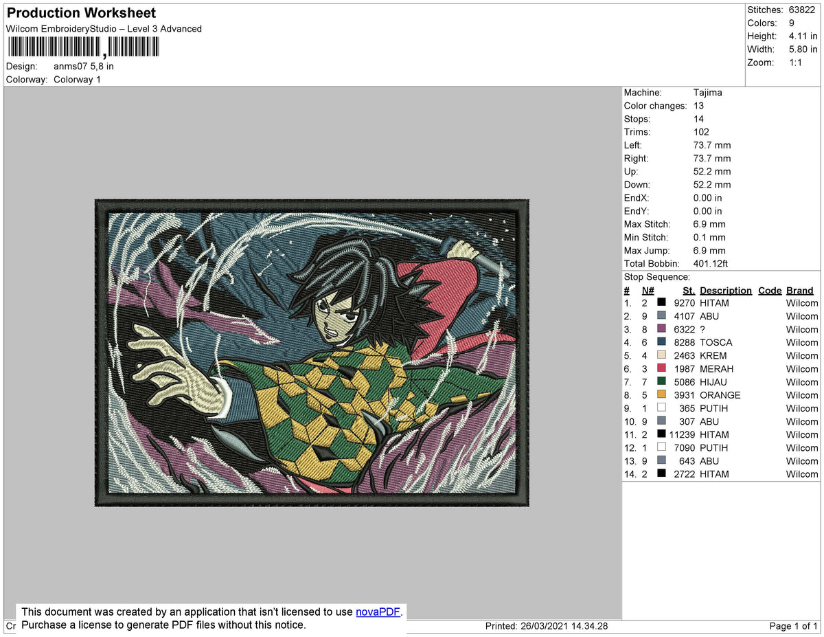 Anime 07 Embroidery