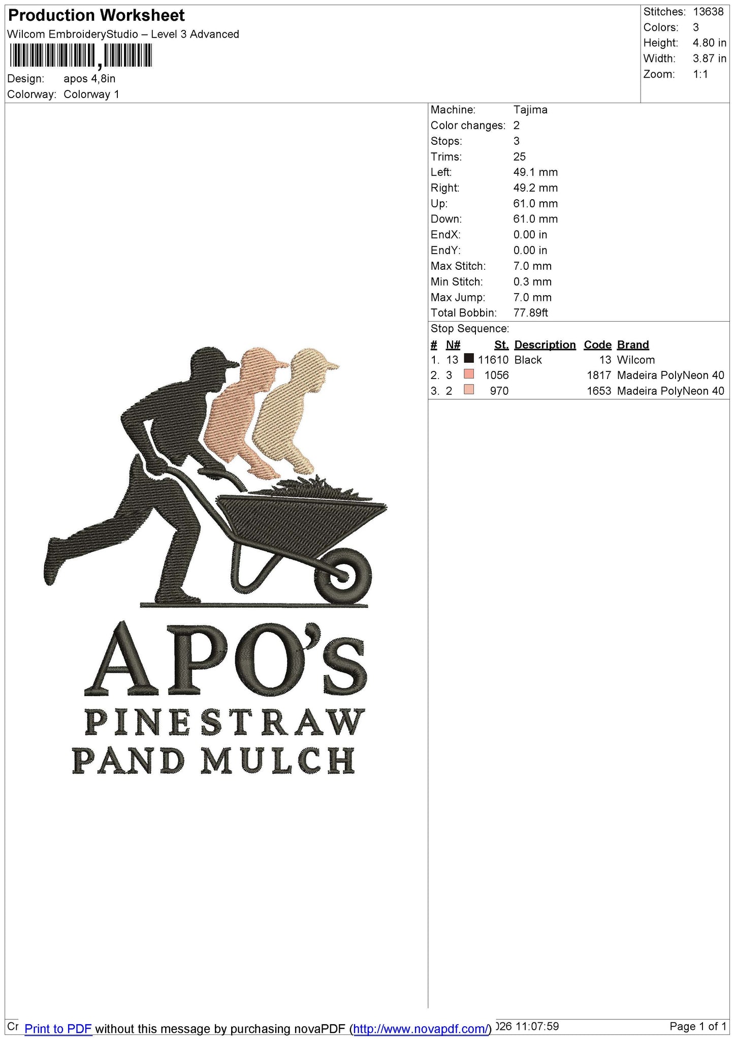 Apos Embroidery File 6 size