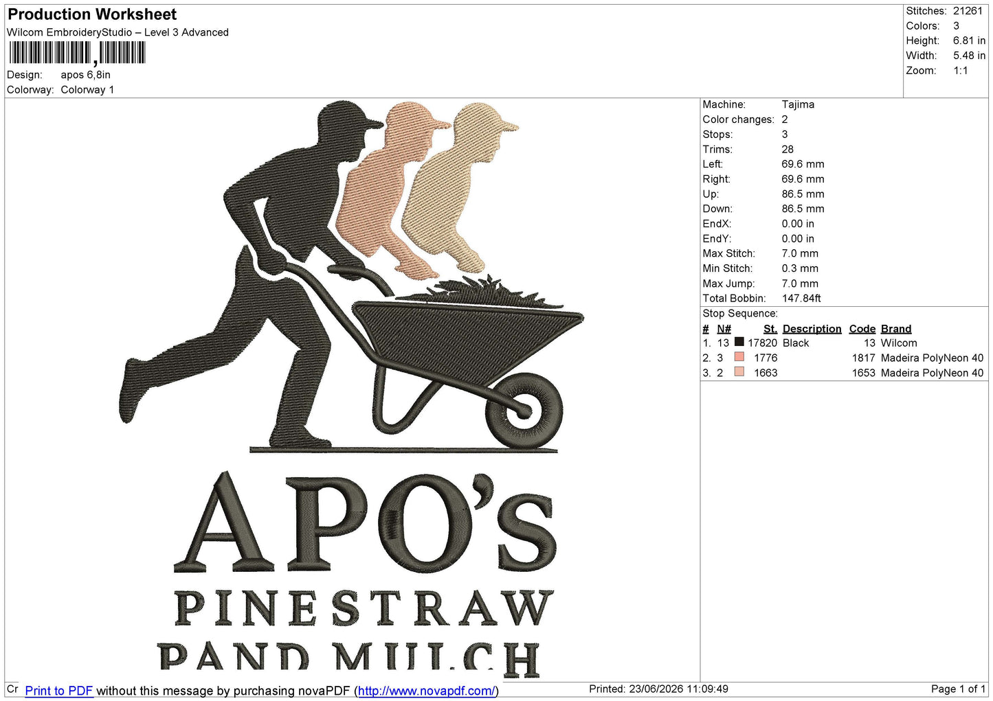 Apos Embroidery File 6 size