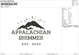 Appalachian Embroidery File 6 sizes
