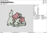 Cat White 0506 Embroidery File 6 sizes