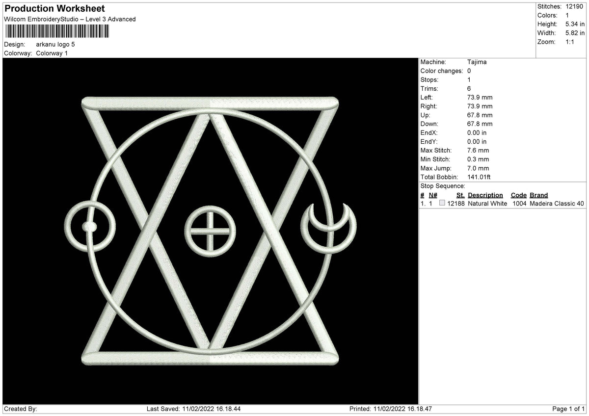 Arkanu Logo Embroidery
