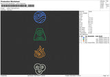 Avatar 4 Elements Embroidery