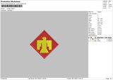 Eagle Red Embroidery File 6 sizes