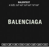 Balentext Embroidery File 6 sizes