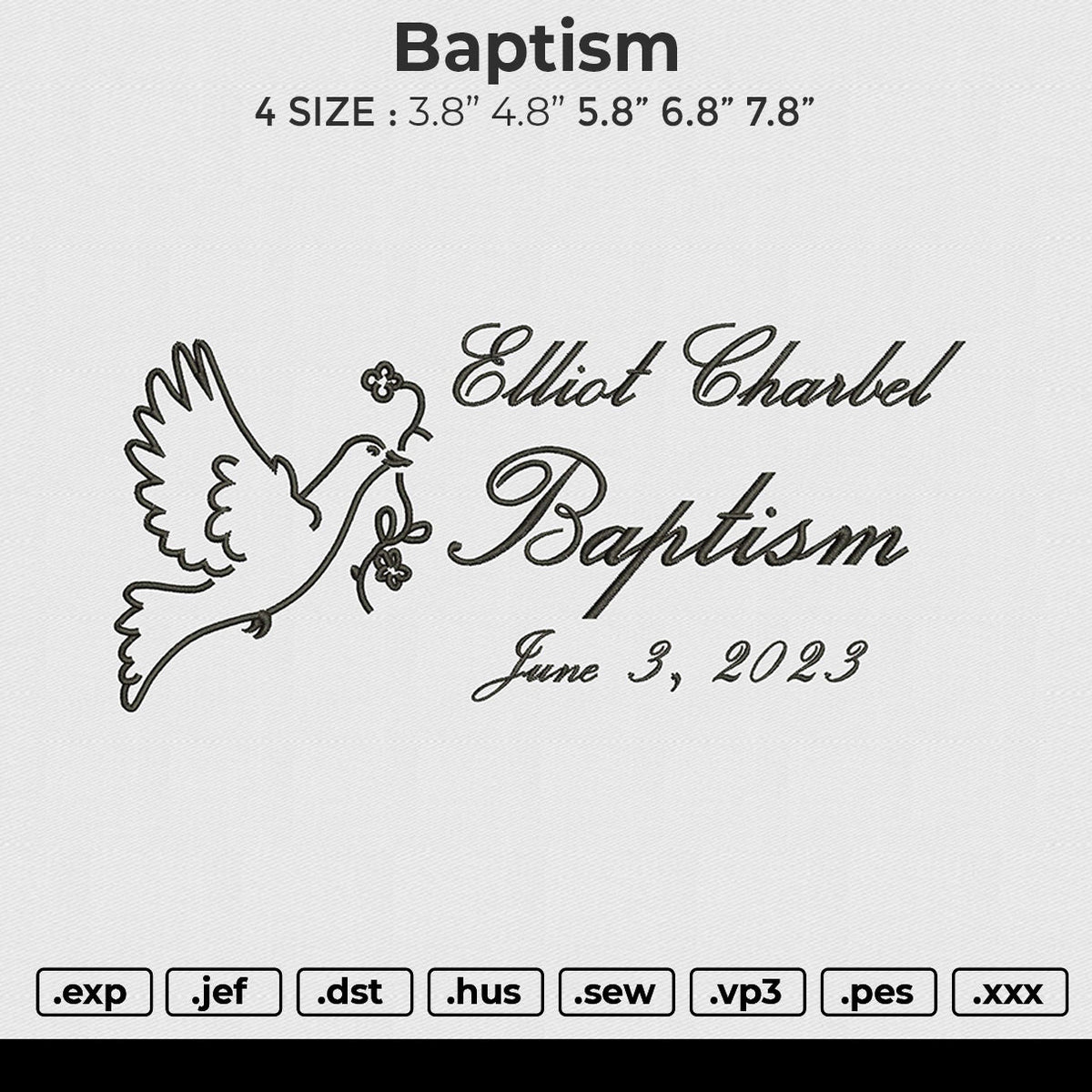 Baptism Embroidery