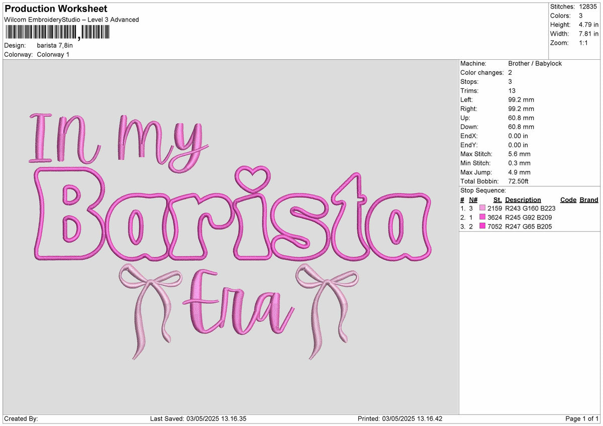in my Barista Era Embroidery File 7 sizes