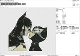 Batman and Catwoman Embroidery File&nbsp;6 size