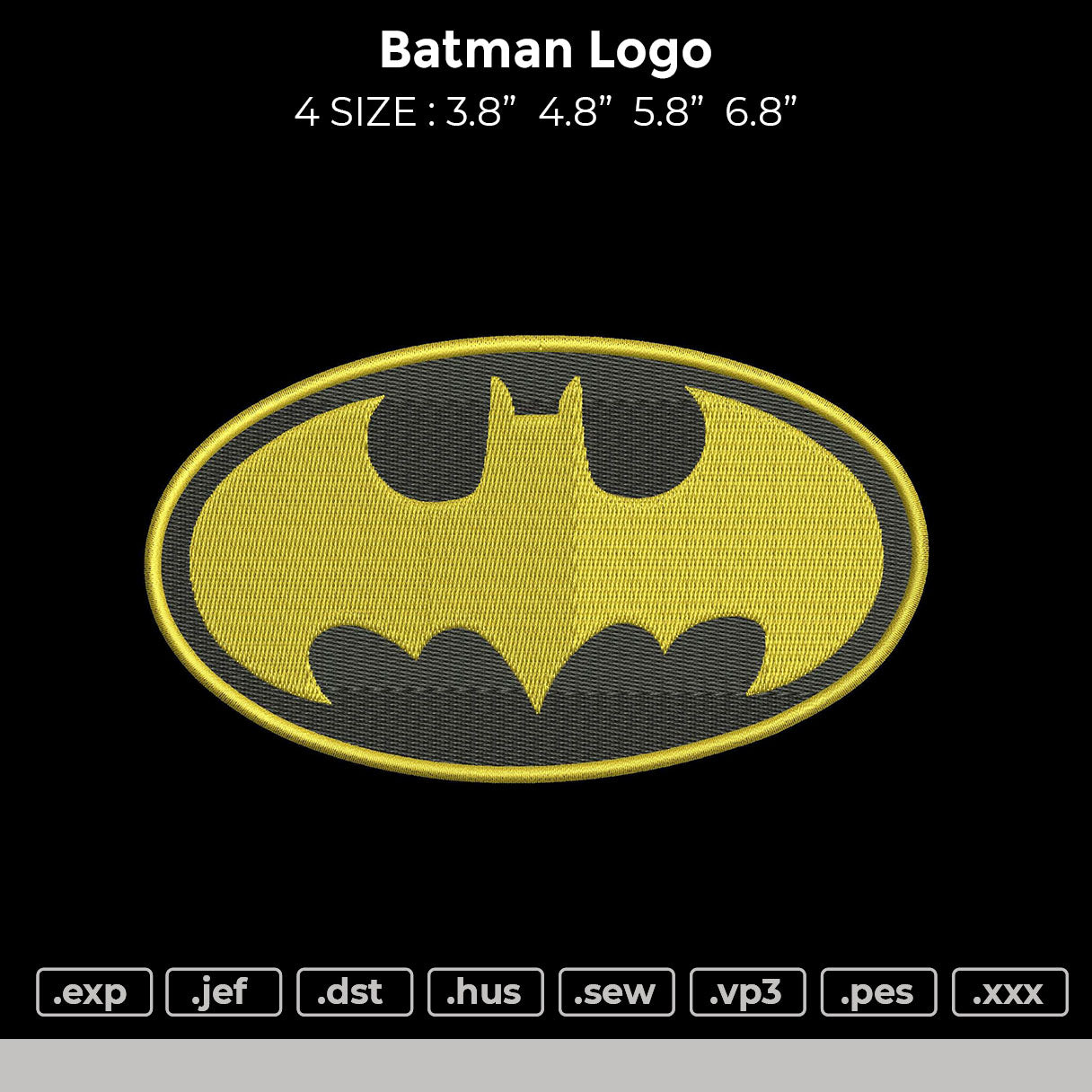 Batman Logo Embroidery