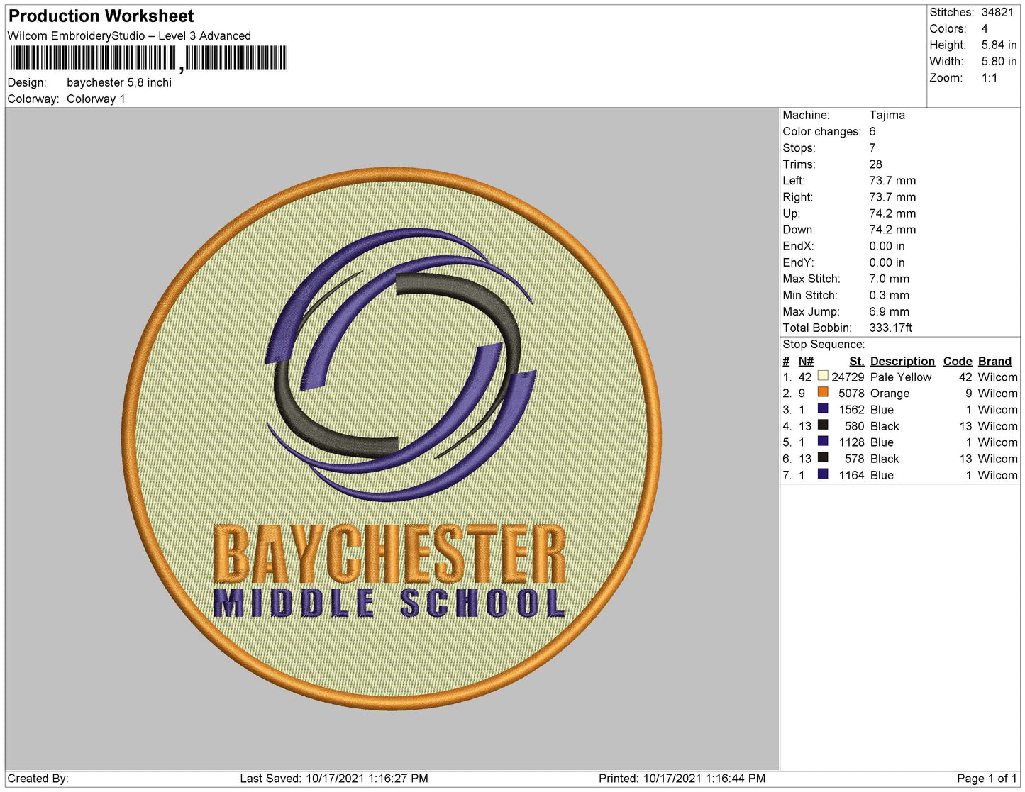 Baychester embroidery