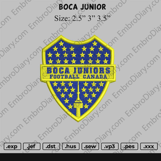 boca junior embroidery