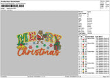 Beast Xmas 1012 Embroidery File 6 sizes