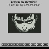 Berserk Bw Rectangle Embroidery File 6 sizes