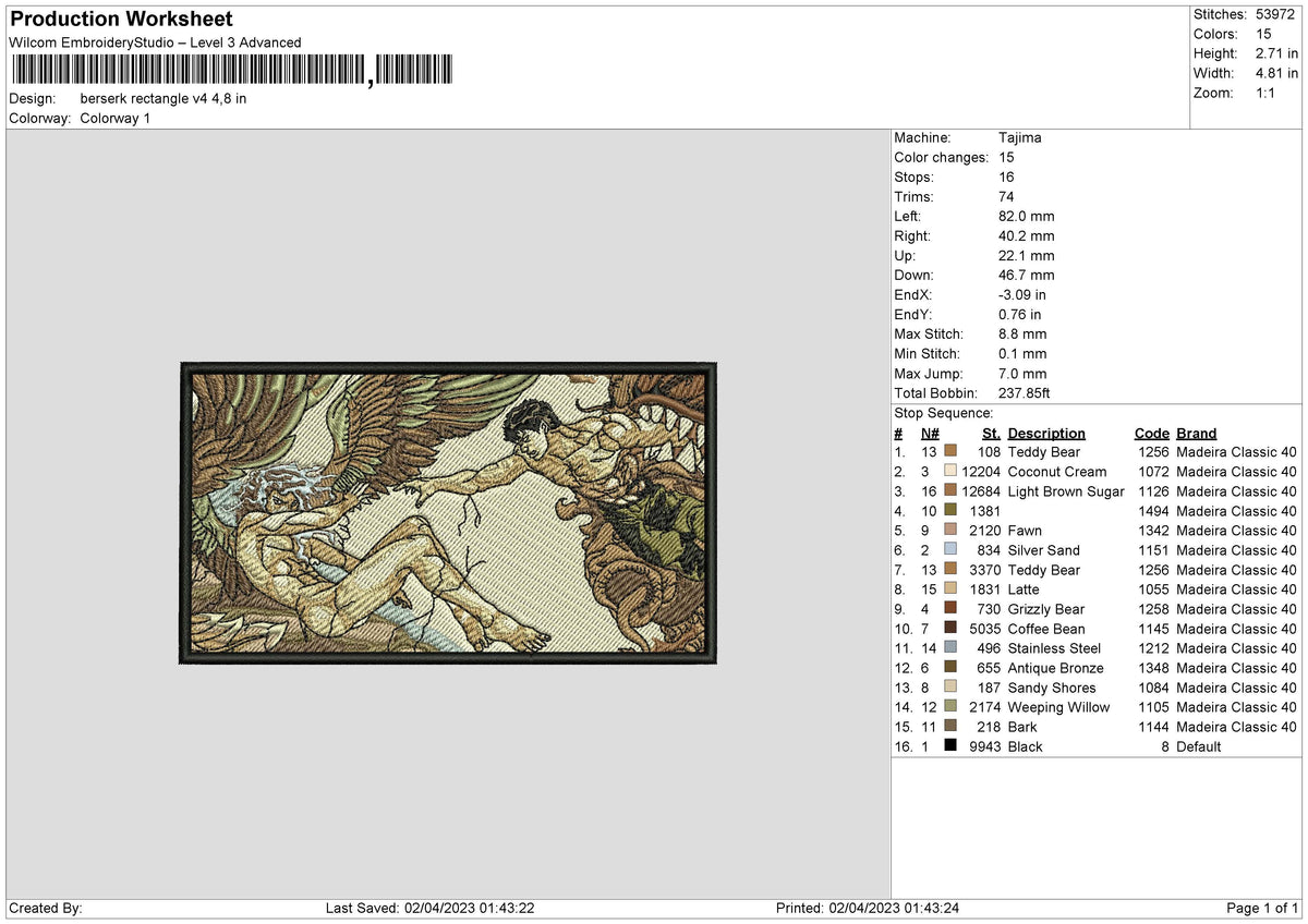 Berserk Rectangle v04 Embroidery
