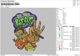 Leaf Txt Embroidery File 6 sizes