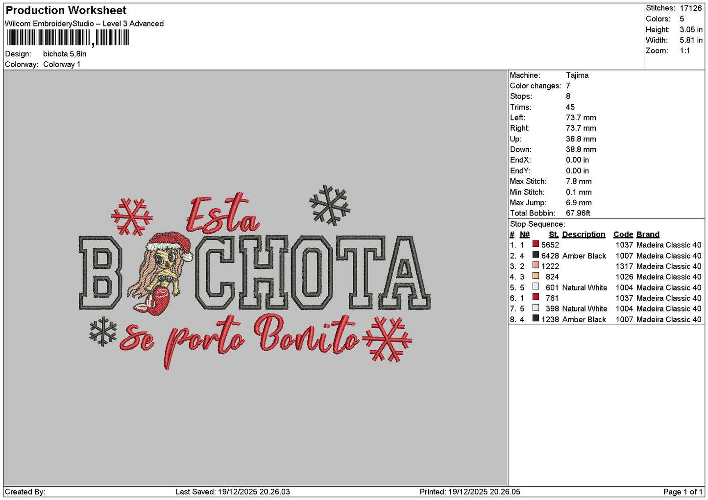 Bichotatext 1912 Embroidery File 6 sizes
