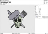 Black sanji Embroidery File 6 size
