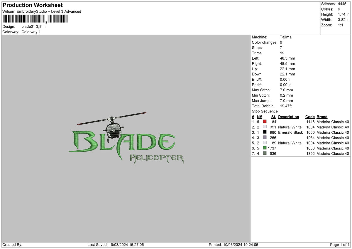 Blade0102 Embroidery 2 Files