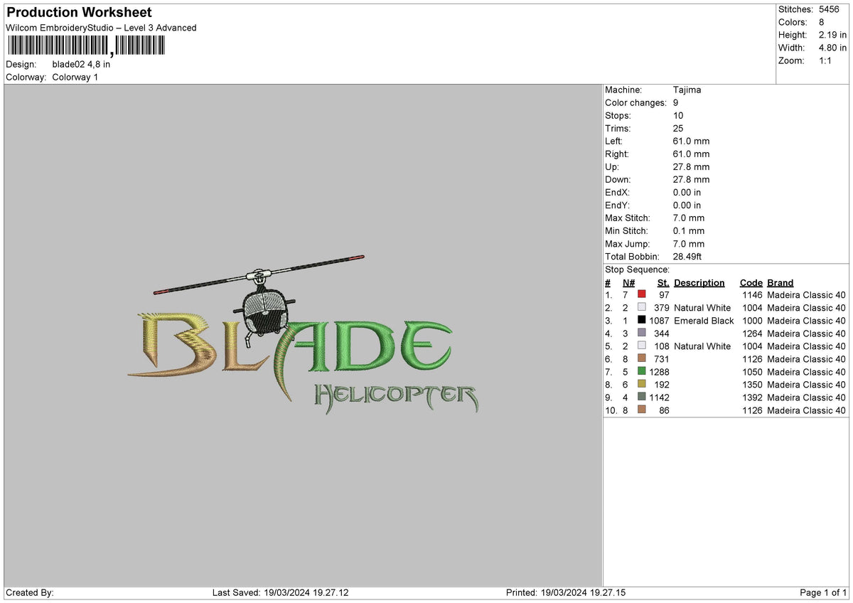 Blade0102 Embroidery 2 Files