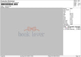 Booktext 0211 Embroidery File 6 sizes