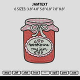 Jamtext Embroidery File 6 sizes