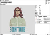 Borntext 02 Embroidery File 6 sizes