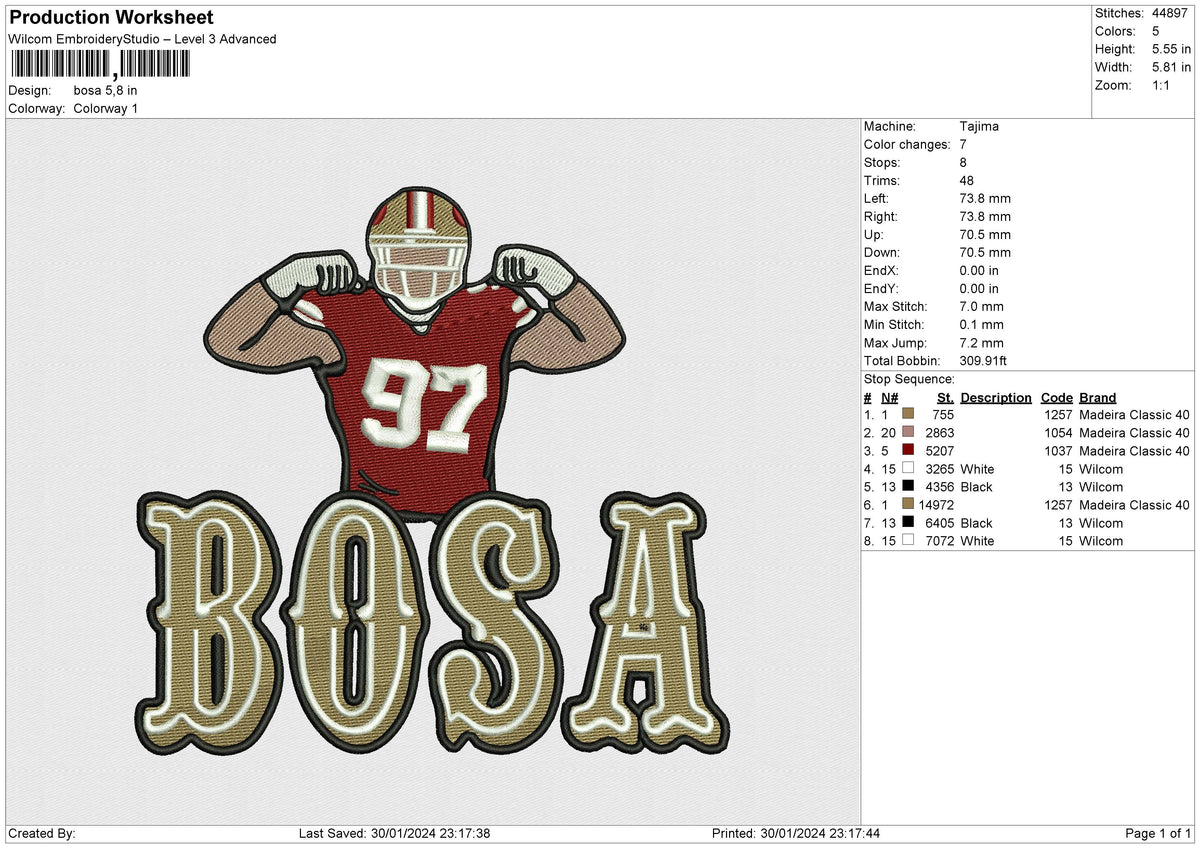 Bosa Embroidery File 6 size
